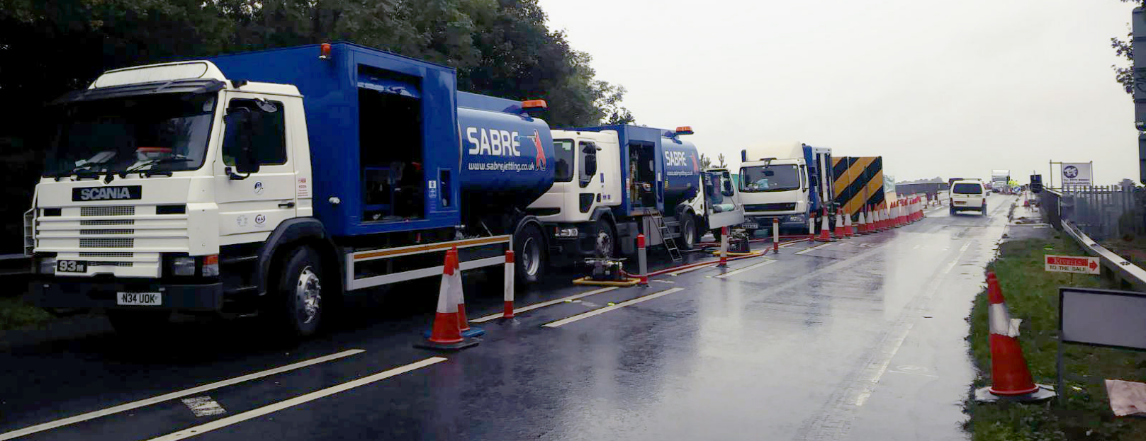 Sabre Jetting operative team at M27 Junction 9 hydrodemolition project