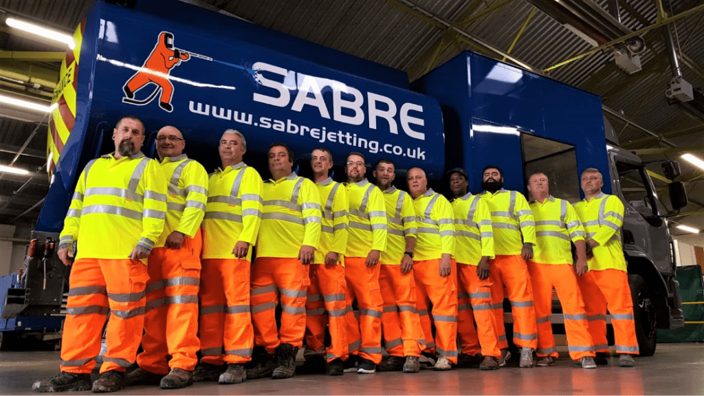 the concrete hydrodemolition operative team at Sabre Jetting